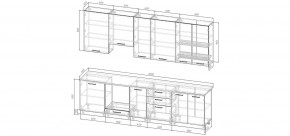 Кухонный гарнитур Умбра 3000 h950 (Стол. 26мм) в Перми - perm.mebel24.online | фото 2