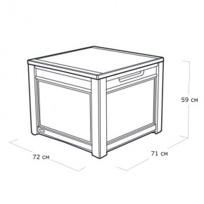 Квадратный сундук Cube Rattan 208 л в Перми - perm.mebel24.online | фото 5