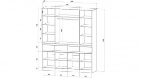 ЛЕНОРА Спальный гарнитур (модульный) графит в Перми - perm.mebel24.online | фото 9