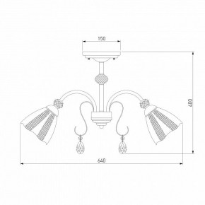 Люстра на штанге Eurosvet Floranse 30155/5 античная бронза в Перми - perm.mebel24.online | фото 3