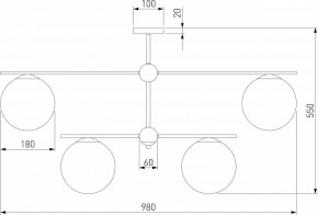 Люстра на штанге Eurosvet Marbella 60147/6 черный в Перми - perm.mebel24.online | фото 3