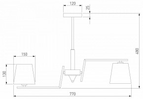 Люстра на штанге Eurosvet Ozark 60149/8 латунь в Перми - perm.mebel24.online | фото 3