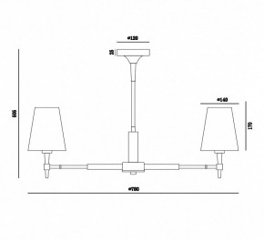 Люстра на штанге Maytoni Zaragoza H001CL-05BS в Перми - perm.mebel24.online | фото 6