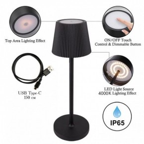 Настольная лампа декоративная Arte Lamp Fuyue A1616LT-1BK в Перми - perm.mebel24.online | фото 3