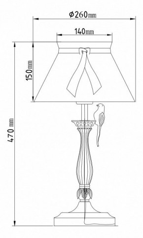 Настольная лампа декоративная Maytoni Bird ARM013-11-W в Перми - perm.mebel24.online | фото 5