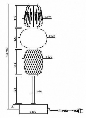 Настольная лампа декоративная Maytoni Pattern MOD267TL-L28CH3K в Перми - perm.mebel24.online | фото 4