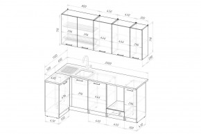 ПАРМА Кухонный гарнитур Прайм 400 (1100*2000 мм) в Перми - perm.mebel24.online | фото 2