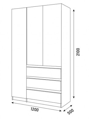 ПАРУС Шкаф 3-х ств. 1200 в Перми - perm.mebel24.online | фото 3