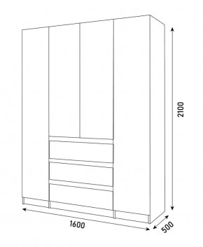 ПАРУС Шкаф 4-х ств. 1600 в Перми - perm.mebel24.online | фото 3