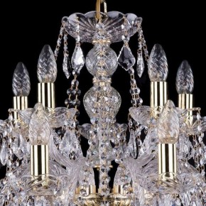 Подвесная люстра Bohemia Ivele Crystal 1411 1411/10+5/240/G/Leafs в Перми - perm.mebel24.online | фото 4