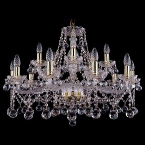 Подвесная люстра Bohemia Ivele Crystal 1413 1413/10+5/300/G/Balls в Перми - perm.mebel24.online | фото
