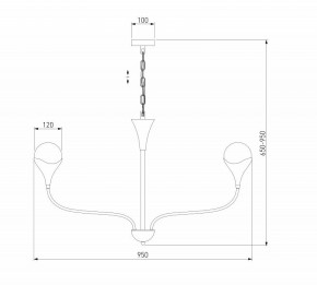 Подвесная люстра Eurosvet Calyx 60169/8 никель в Перми - perm.mebel24.online | фото 3