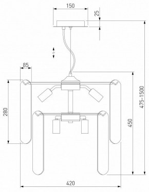 Подвесная люстра Eurosvet Claire 60170/8 золото в Перми - perm.mebel24.online | фото 5