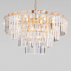 Подвесная люстра Eurosvet Elegante 10130/10 золото/прозрачный хрусталь Strotskis в Перми - perm.mebel24.online | фото