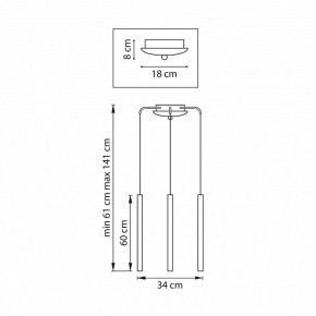 Подвесная люстра Lightstar Tubo L3T747343 в Перми - perm.mebel24.online | фото 3