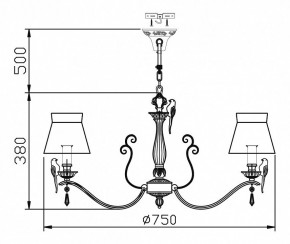 Подвесная люстра Maytoni Bird ARM013-08-W в Перми - perm.mebel24.online | фото 5