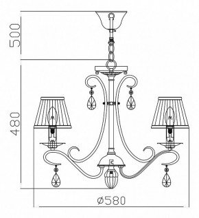 Подвесная люстра Maytoni Brionia ARM172-05-G в Перми - perm.mebel24.online | фото 5