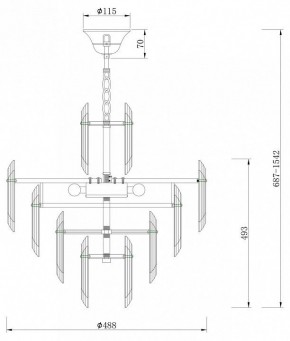 Подвесная люстра Maytoni Flare DIA200PL-06G в Перми - perm.mebel24.online | фото 7