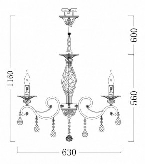 Подвесная люстра Maytoni Grace ARM247-06-G в Перми - perm.mebel24.online | фото 3