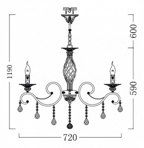 Подвесная люстра Maytoni Grace ARM247-08-G в Перми - perm.mebel24.online | фото 4