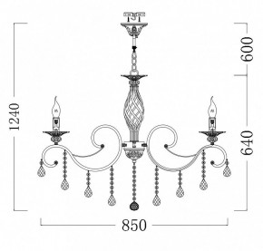 Подвесная люстра Maytoni Grace RC247-PL-10-R в Перми - perm.mebel24.online | фото 6