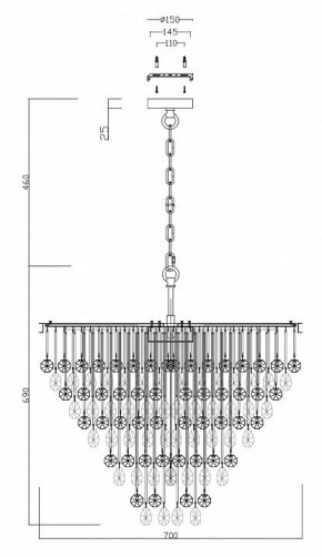 Подвесная люстра Maytoni Linn MOD091PL-09G в Перми - perm.mebel24.online | фото 4