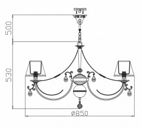 Подвесная люстра Maytoni Soffia RC093-PL-08-R в Перми - perm.mebel24.online | фото 5