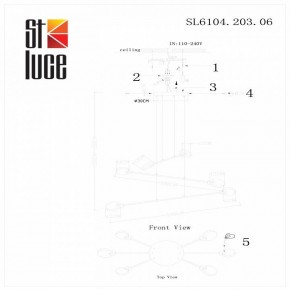 Подвесная люстра ST-Luce Montecelio SL6104.203.06 в Перми - perm.mebel24.online | фото 4