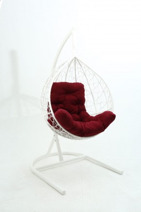 Подвесное кресло Бароло (белый/бордо) в Перми - perm.mebel24.online | фото