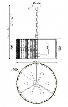 Подвесной светильник Maytoni Facet MOD094PL-06G в Перми - perm.mebel24.online | фото 4