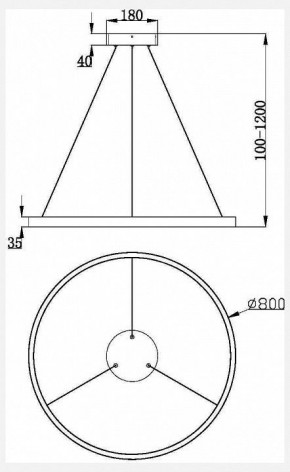 Подвесной светильник Maytoni Rim 1 MOD058PL-L42W3K в Перми - perm.mebel24.online | фото 3