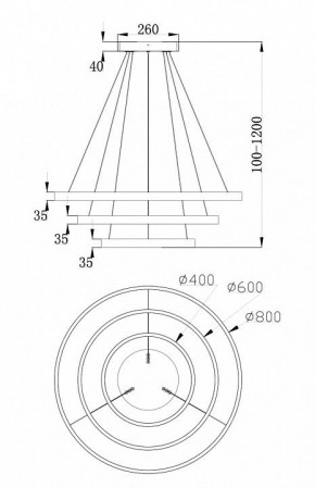 Подвесной светильник Maytoni Rim MOD058PL-L100W4K в Перми - perm.mebel24.online | фото 6