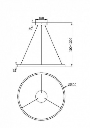 Подвесной светильник Maytoni Rim MOD058PL-L42BK в Перми - perm.mebel24.online | фото 3