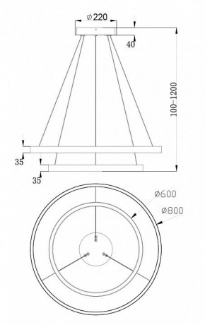 Подвесной светильник Maytoni Rim MOD058PL-L74BS4K в Перми - perm.mebel24.online | фото 7