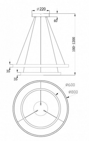 Подвесной светильник Maytoni Rim MOD058PL-L74W4K в Перми - perm.mebel24.online | фото 6