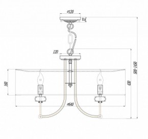 Подвесной светильник Maytoni Roma ARM006PL-08G в Перми - perm.mebel24.online | фото 4