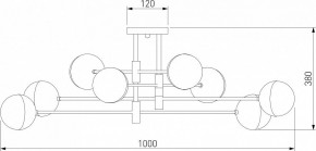 Потолочная люстра Eurosvet Nuvola 70129/8 латунь в Перми - perm.mebel24.online | фото 3