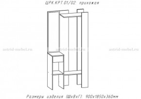 КРИТ-1 Прихожая (Делано светлый) в Перми - perm.mebel24.online | фото 2