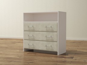 PROxSON Комод Varna (ЛДСП Белая+ткань Белый/Savana Milk (молочный)) 90x40 в Перми - perm.mebel24.online | фото 1