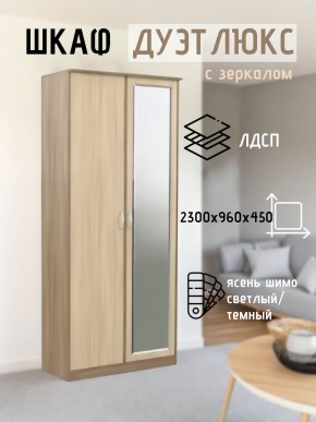 Шкаф 2-х створчатый Дуэт Люкс с зеркалом в Перми - perm.mebel24.online | фото 4