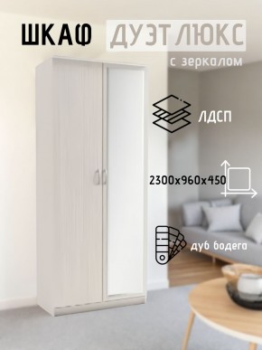 Шкаф 2-х створчатый Дуэт Люкс с зеркалом в Перми - perm.mebel24.online | фото 5