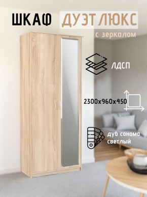 Шкаф 2-х створчатый Дуэт Люкс с зеркалом в Перми - perm.mebel24.online | фото 7