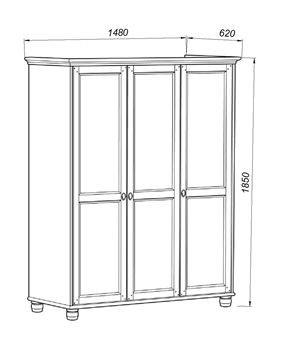 Шкаф 30 Вествик трёхдверный, массив сосны, цвет белый в Перми - perm.mebel24.online | фото 2