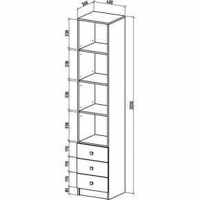 Шкаф для белья Бостон-3 в Перми - perm.mebel24.online | фото 3