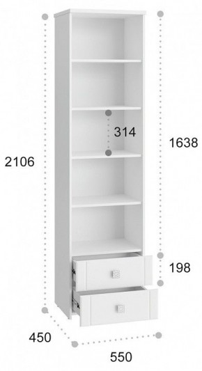 Шкаф для белья Изабель ИЗ-63К с зеркалом в Перми - perm.mebel24.online | фото 3