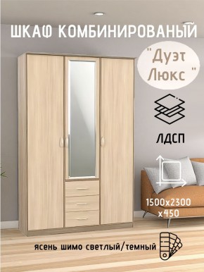 Шкаф комбинированный Дуэт Люкс с зеркалом в Перми - perm.mebel24.online | фото 5