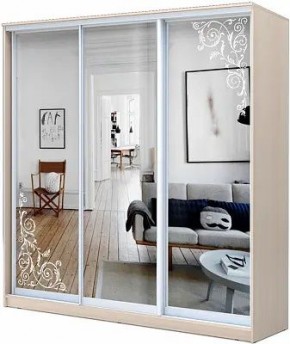 Шкаф-купе ХИТ 22-4-20-656 ОРНАМЕНТ в Перми - perm.mebel24.online | фото