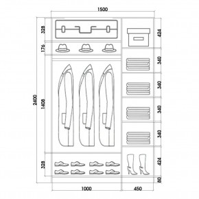 Шкаф-купе ХИТ 24-15-55 (620) в Перми - perm.mebel24.online | фото 3