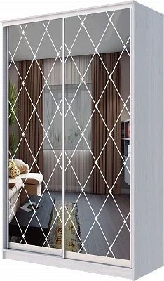 Шкаф-купе ХИТ 24-4-12-66 РОМБ БОЛЬШОЙ в Перми - perm.mebel24.online | фото