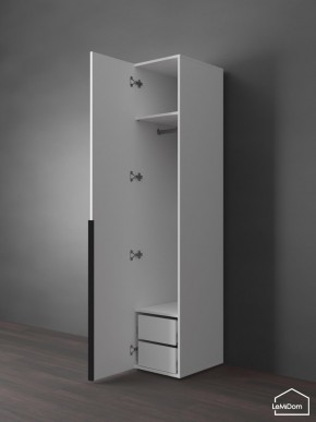 Шкаф Linnea MHR-1-3 2050х400х510 (Белый-М 11.1.1) в Перми - perm.mebel24.online | фото 5